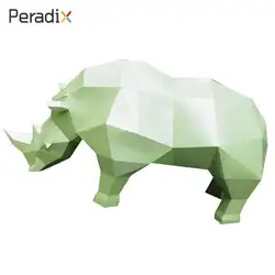 2018 3D носорог головоломки высокопроизводительный DIY Rhino головоломки малыш 3D украсить носорог Бумага модель развлечения Прямая доставка