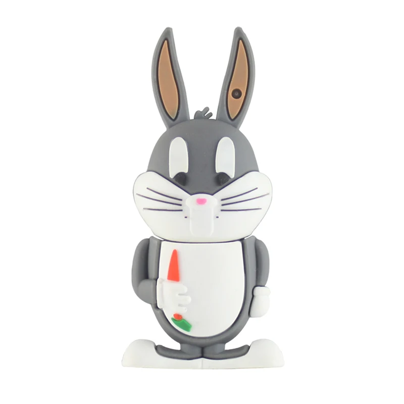 USB 2,0 флеш-накопители с мультяшным кроликом зайчиком, флешка, персональный 4 ГБ, 8 ГБ, 16 ГБ, 32 ГБ, милая карта памяти, флеш-диск, ручка в стиле аниме-накопитель - Цвет: bugs bunny