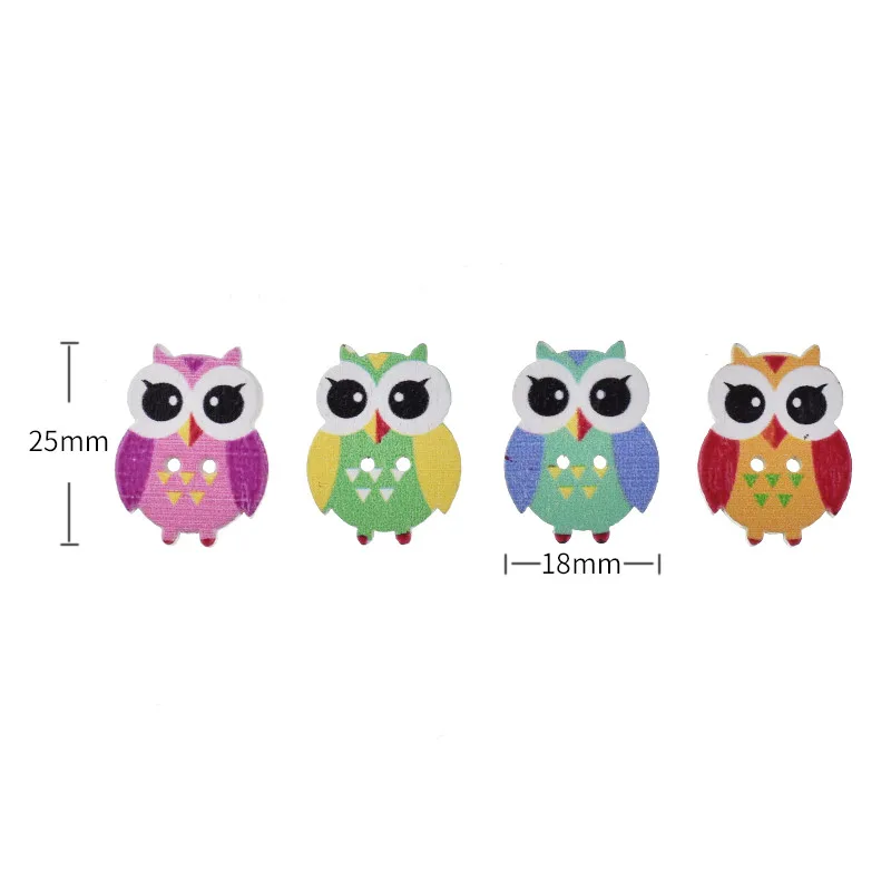 50pc-Owl-Shaped-Wooden-Buttons-Mixed-Color-2-Holes-Sewing-Crafting-Scrapbooking-Flatback-Buttons-For-Women (1)