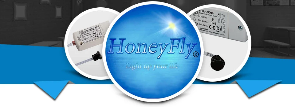 HoneyFly3pcs переключатель ИК-датчика 500W 100-240V(макс. 100W для светодиодов) инфракрасный выключатель света датчик движения интеллектуальное автоматическое включение/выключение 5-10 см