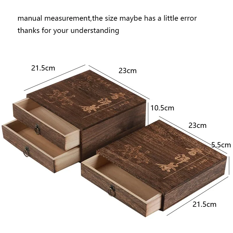 Винтажная деревянная коробка для хранения чая, разделитель для чайного пирога, коробки для ящика, маленький шкафчик, контейнер для чайной посуды, аксессуары для чайной посуды, декор для пуэр