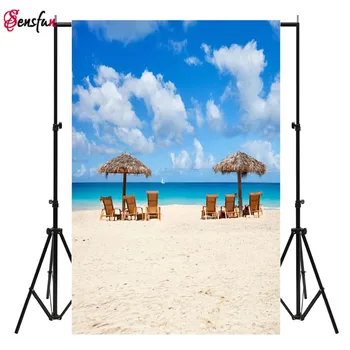 

Blue Sea Beach Wedding Travelling Photography Backdrops Vinyl Backdrop For Photography Background Free shipping