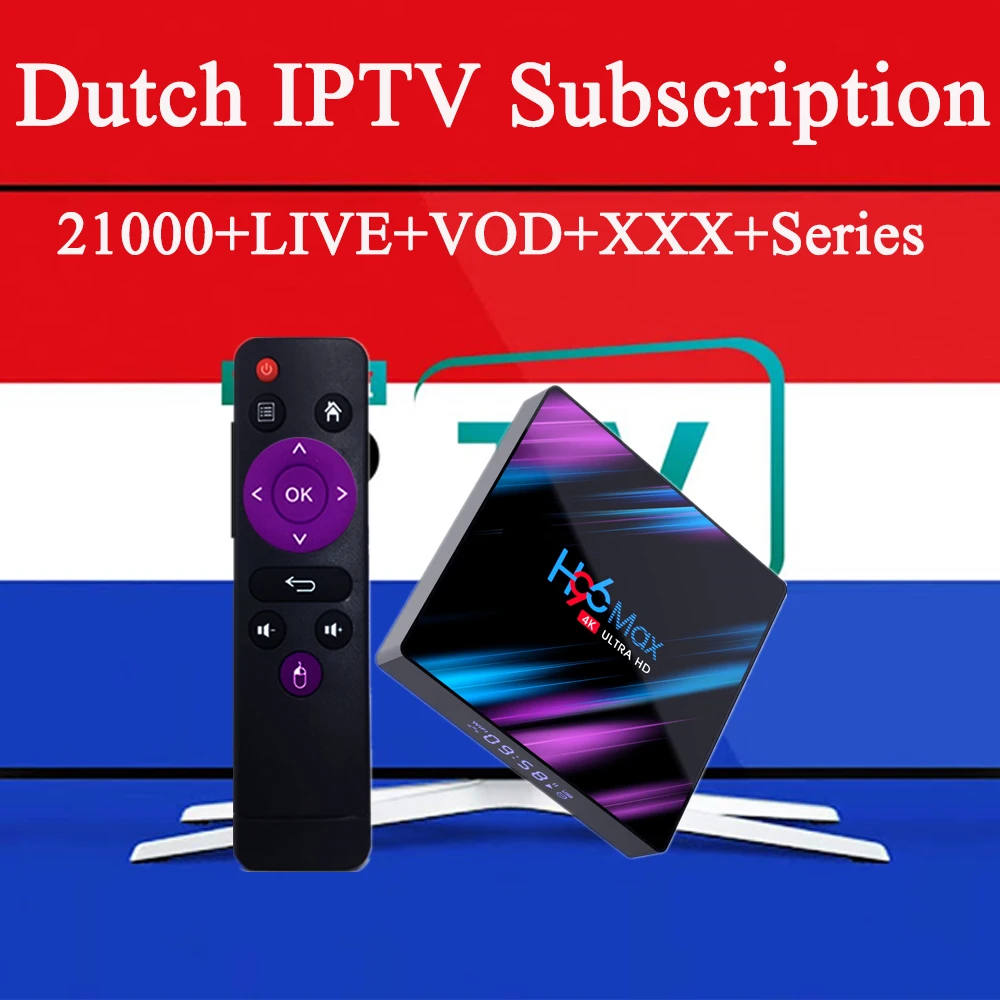 Голландский iptv+ h96 max android 9,0 smart tv box+ Лучшая шведская iptv приставка голландский Израиль Испания французский бельгийский Португалии m3u код 4k Бесплатные iptv