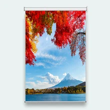 Окна ролик для жалюзи красивые вид на озеро фото печати шторы для гостиная спальня настроить 3D рольставни