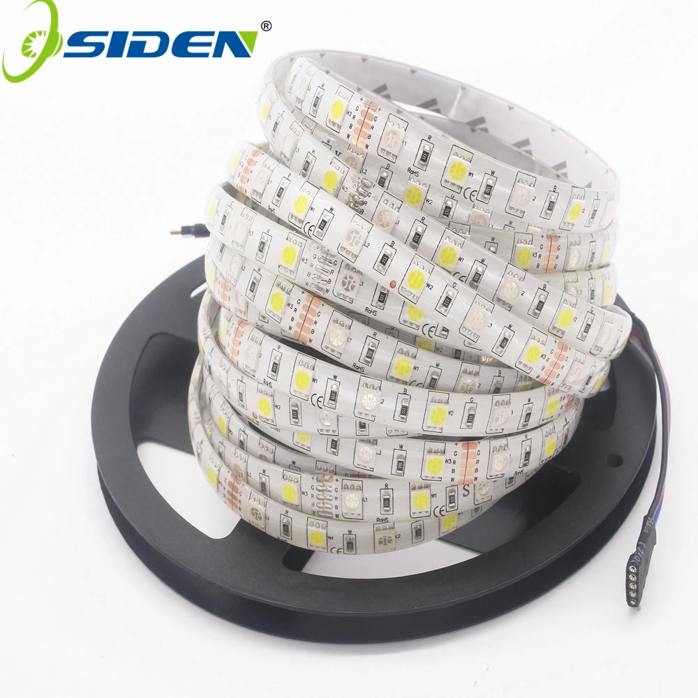 Светодиодная лента 5050 RGBW RGBWW DC12V 60 LED/m IP20 IP65 RGB теплый белый гибсветильник льник 5