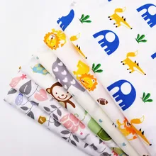 Детский Стиль животных хлопчатобумажный с рисунком ткань лоскутное шитье DIY шитье ремесло Telas Tissus ткань для постельного белья накидка для диванной подушки