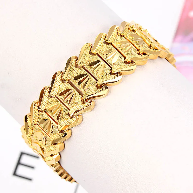 Woman's Gold Color Heart Charm Bracelets