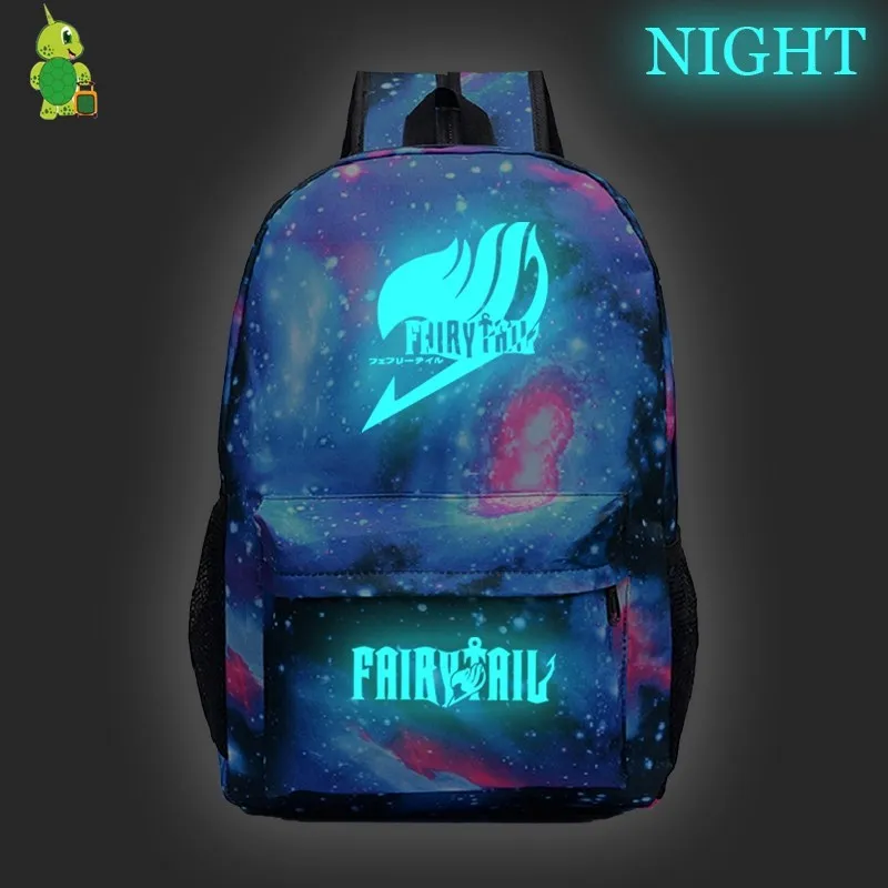 Mochila аниме рюкзак "Хвост Феи" Galaxy школьные сумки для подростков светящиеся для мальчиков и девочек рюкзак для ноутбука дорожные сумки на плечо - Цвет: 30
