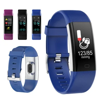 

2019 New Stylish Portable Real Time Heart Rate Blood Oxygen Blood Waterproof Pressure Monitor Pedometer Smart Bracelet Watch
