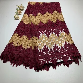 

Nigerian Lace Fabrics guipure lace fabric 2019 african cord lace fabrics for wedding dress cord lace fabric 2L30D80-70