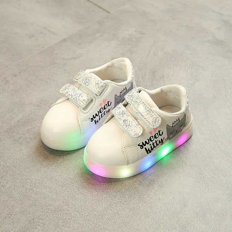

2018 Kids Shoes Glowing Sneakers Spring New Fashion Led Baby Boys Girls Luminous Casual Sports Shoes For Children Shoes