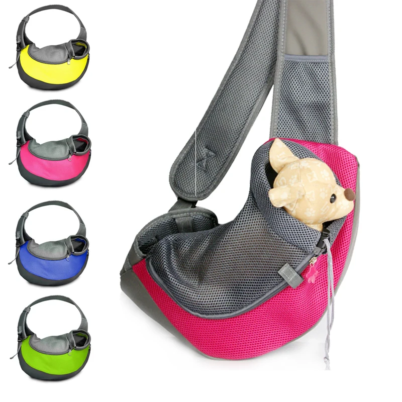 

2017 Newest Outdoor Mesh Breathable Pet Dogs Front Carrying Bags Oxford Travel Single Shoulders Carrier For Puppy Dogs Cats