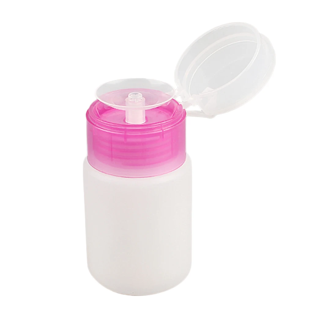 Портативный 60 мл пустой ясный насос диспенсер бутылка пластиковый лак для ногтей контейнер для очистки - Цвет: as picture show