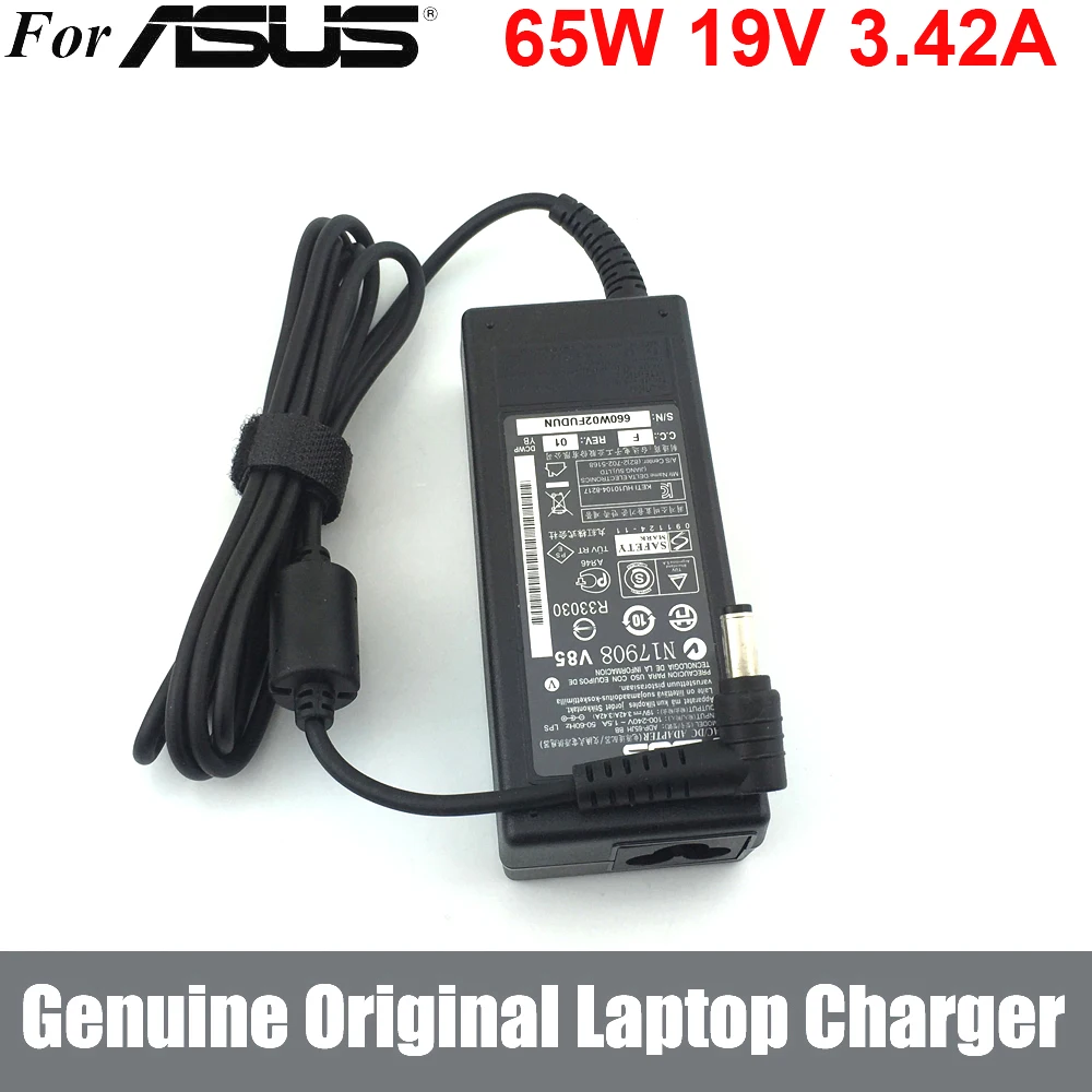 65 Вт 19 в 3.42A ноутбук адаптер зарядное устройство источник питания для ASUS K53E K53SC X44H X44L X54H ноутбука