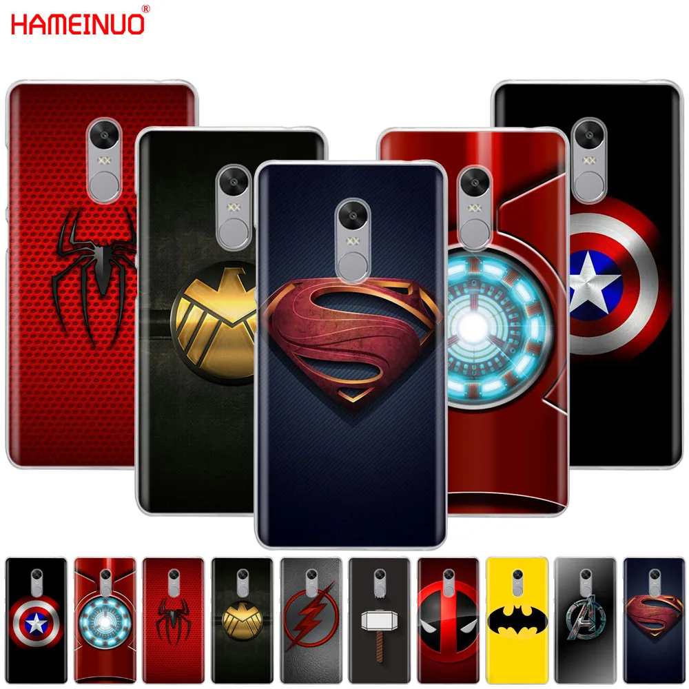 

HAMEINUO the avengers Super hero logo Cover phone Case for Xiaomi redmi 5 4 1 1s 2 3 3s pro PLUS redmi note 4 4X 4A 5A