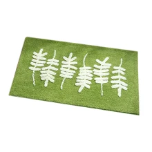 Домашние удобные ковры Флокирование листья ванная комната Противоскользящие коврики кухонные абсорбирующие колодки