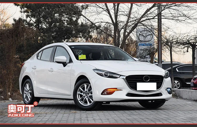 AKD Тюнинг автомобилей DRL для Mazda 3 Axela dzda3 дневной ходовой светильник s светодиодный противотуманный светильник в полоску парковочный сигнал поворота 6000K