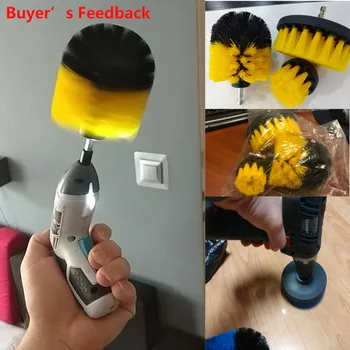 

5pcs 4pcs Drill Brush Kit Drill Brush Cleaning Bathroom Bathtub Powerful Scrubber Cleaning Brush Frosted Drill Bit Cleaning Kit