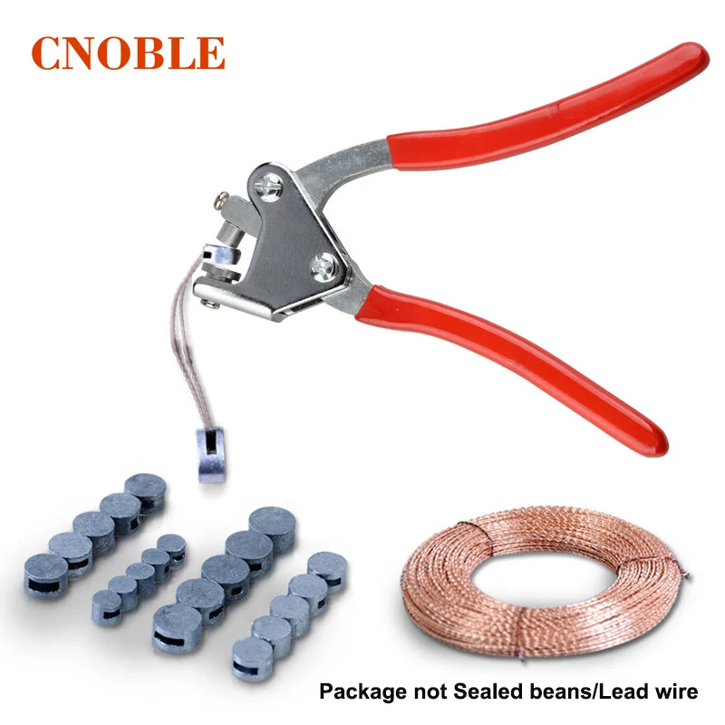 

QF-2+100PCS 6*4MM Sealed beans+Sealing Wire Lead Seal Sealing Pliers Calipers for Seal Water Meter Anti-theft sealing