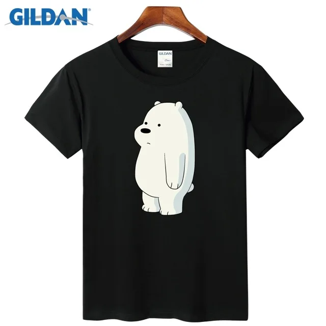 The Bare Bears Men T-Shirt Online 2017 Black Shirt Mens Comfortable Funky Tee Shirt 100% Cotton Print Shirt Top Tee