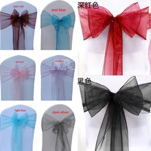 100 шт. чехлы с бантом ленты для свадебных стульев банкетные украшения для стульев домашний текстиль