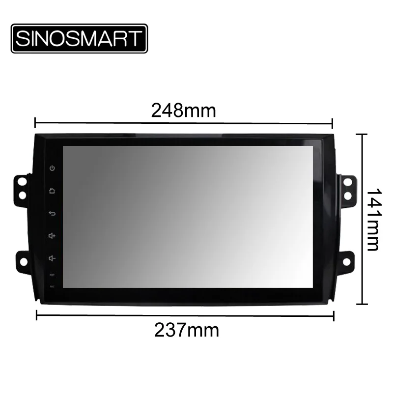 Perfect SINOSMART 2.5D IPS/QLED 1G/2G Car Navigation GPS Player for Suzuki SX4 Fiat Sedici Hatchback 2006-2012 32EQ DSP, 4G RAM Optional 2