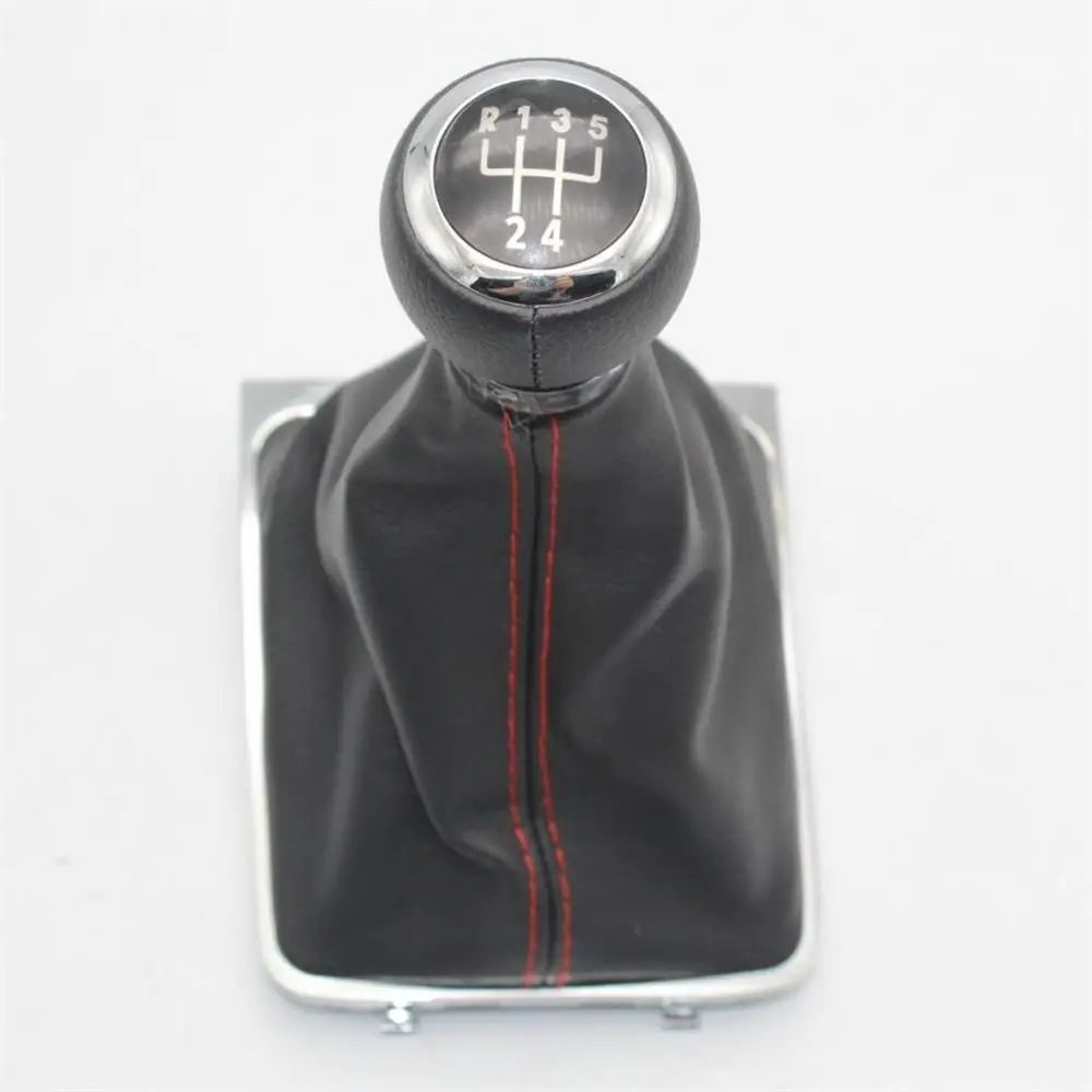 

5 Speed Car Gear Stick Shift Knob Leather Boot For VW Passat B6 3C R36 TDI TFSI TSI 2006 2007 2008 2009 2010 2011 Carstyling