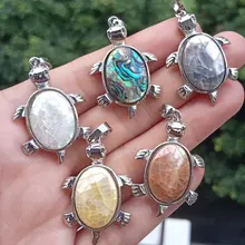 Натуральный кулон в виде раковины абалона, черепаха, белый, желтый, черный, коричневый, в виде ракушки, шарик, энергия, рейки, исцеляющий амулет, подвеска в виде черепахи