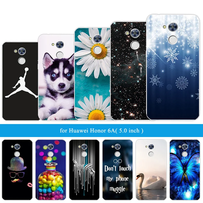 Прозрачный чехол из ТПУ для Huawei Honor 6A 5 0 &quot мягкий силиконовый черный матовый