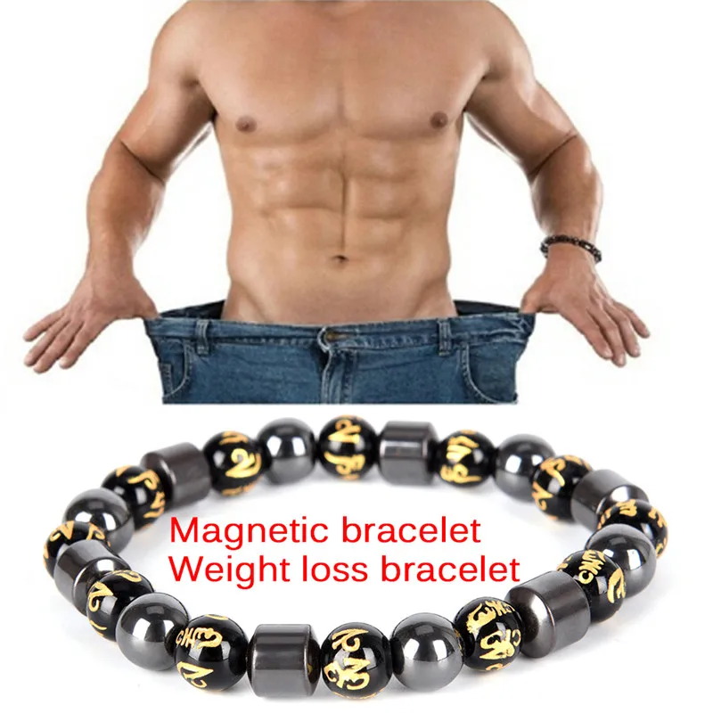 Weight Loss Hematite Magnet Anklet Colorful Stone Magnetic Therapy Bracelet Chain Anklet Weight Loss Product Body Slim Jewelry
