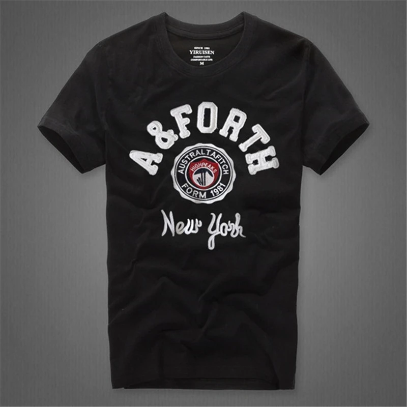 

Men t shirt European and USA style men tshirt with pattern on front size S to XXXL