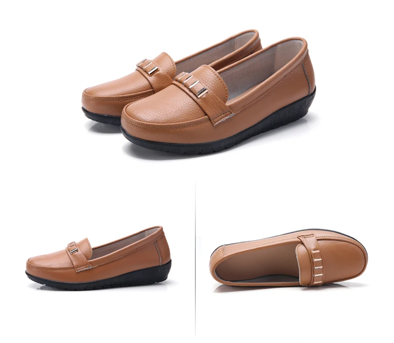 OZERSK/Женская обувь; мокасины на плоской подошве; лоферы из натуральной кожи; оксфорды для девочек; модная повседневная обувь на платформе; обувь для вождения; Размеры 35-44