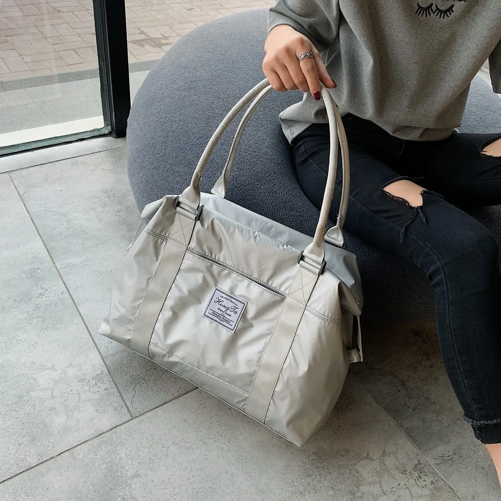 2019 Женская дорожная сумка большой емкости для мужчин ручной багаж дорожные сумки нейлоновые выходные сумки универсальные женские