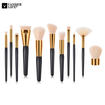 

11Pcs Makeup Brushes Set Professional Cosmetics Tools Natural Bamboo Handle Eyeshadow Make Up Brush Blush Soft Brushes Kit