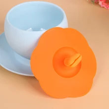 Силиконовые крышки для чашек герметичные крышки для чашек с защитой от пыли крышки для кофейных крышек с изображением цветка сердца герметичные крышки для кружек кухонные принадлежности