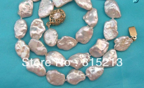 

ddh00728 super big 17mm baroque white keshi reborn pearl necklace
