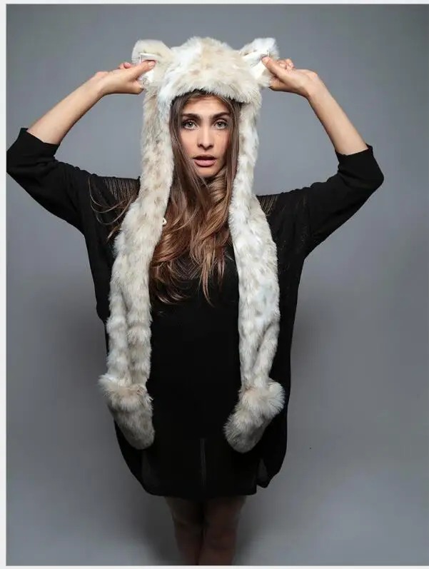 animal hat carton cut winter women cap 3