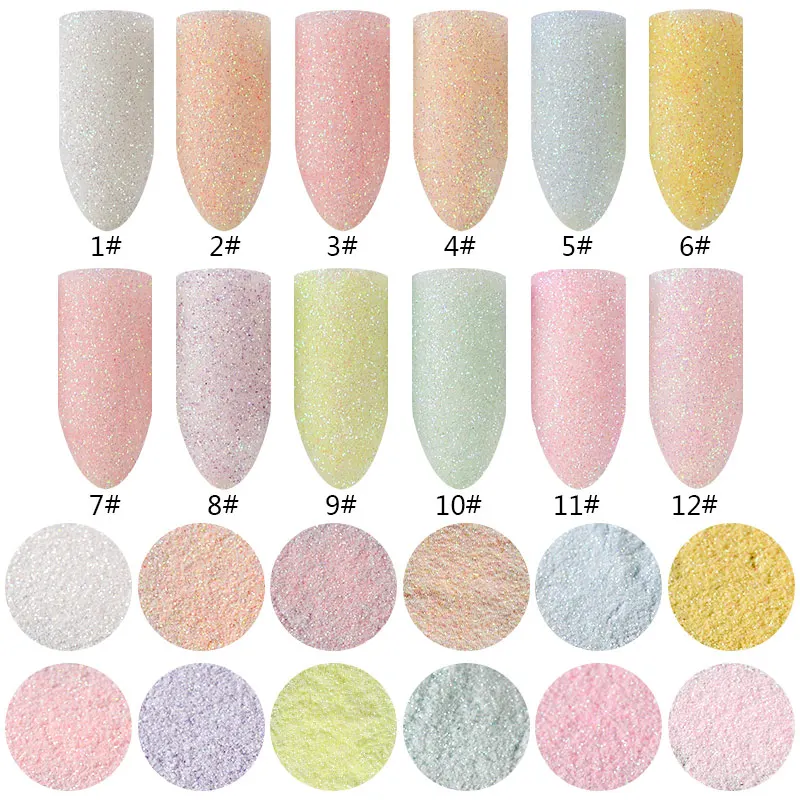 

Mtssii Holographic Nail Art Decoration Pigment Dust Glitter Nail Art Powder Colorful Sugar Nail Glitter Dazzling Manicure Dust