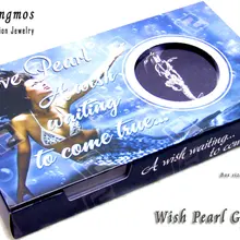 Qingmos Love Pearl 10*50 мм Чокеры в виде клетки русалки для женщин с желанием жемчужный держатель трендовые Подвески ожерелье Подарочная коробка-3644