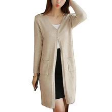 Длинный женский Кардиган с длинным рукавом, вязаный свитер, кардиганы, Осень-зима, женские свитера,, Повседневный свитер с длинным рукавом большого размера