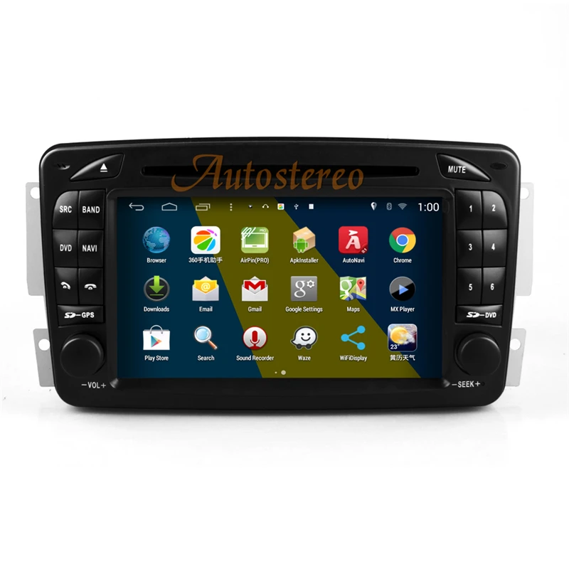 Best Android 4.4 S160 Quad Core Car DVD Player GPS Navigation Radio SAT NAV for MERCEDES Benz SL-Class 2001+ 1