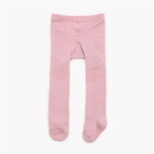 Lawadka/модные теплые мягкие хлопковые колготки для маленьких девочек; однотонные гетры для малышей; колготки для малышей - Цвет: Розовый
