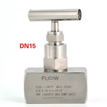 

high pressure instrument needle valve NPT DN15 304 stainless steel female thread Pressure gauge shut-off valve