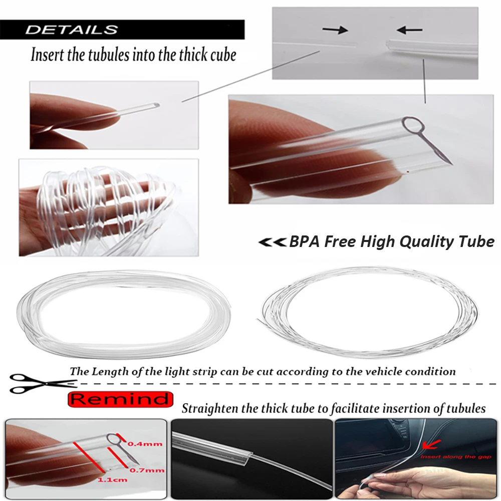 1 Set RGB LED Strip Light Car Interior Lighting Kit Car Styling Interior Decoration Atmosphere Light and Wireless Remote Control 1 Set RGB LED Strip Light Car Interior Lighting Kit Car Styling Interior Decoration Atmosphere Light and Wireless Remote Control