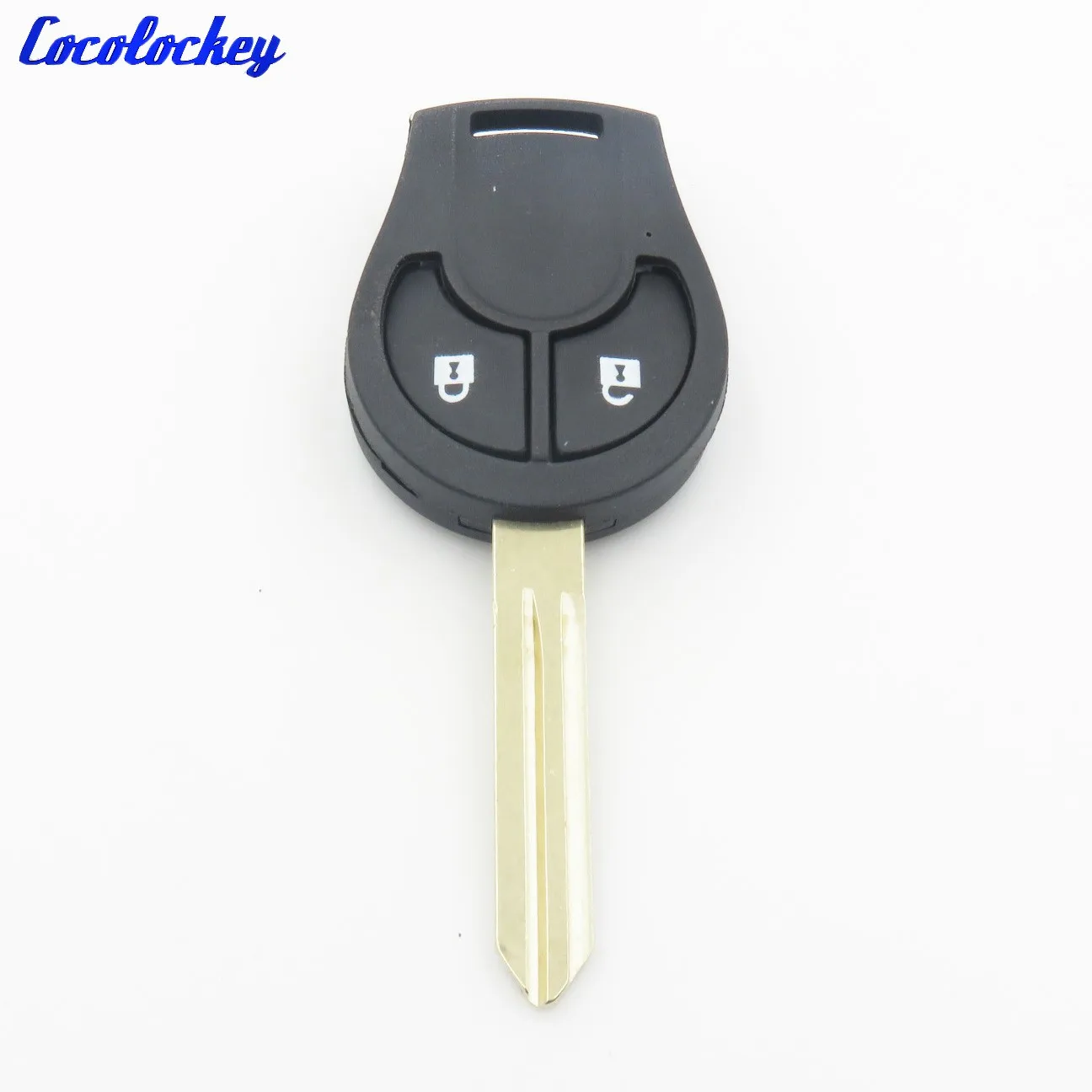 Cocolockey 2Buttons Remote Shell Key Case Fob Cover Fit for NISSAN TIIDA LIVINA MARCH Replacement Key Shell 2 Buttons