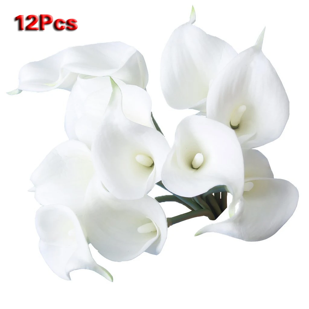 

12pcs Calla Simulation Artificial Flower House Decoration - White