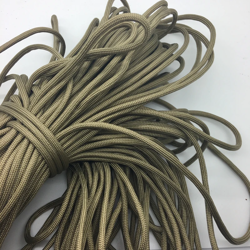 

10yds/Lot Gold Paracord Bracelets Rope 7 Strand Parachute Cord CAMPING HiKING #SZ63
