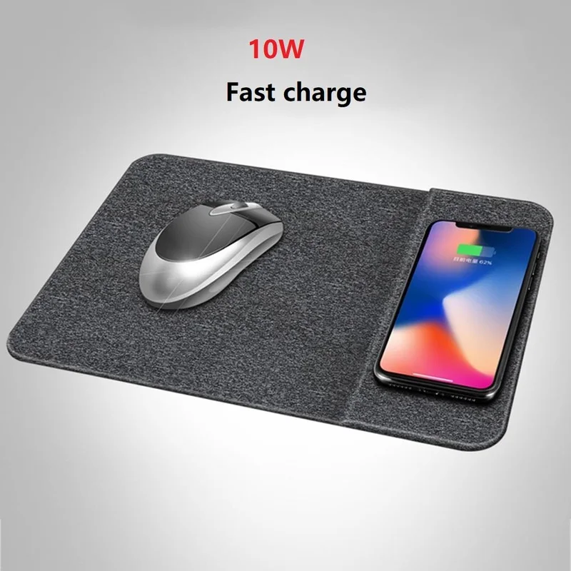 

Qi 10W Mouse Pad Wireless Charger For Iphone X Iphone 8 Samsung S9 S8 Note 8 Fast Charge QC 2.0 QC 3.0 Charger Pad For LG G5