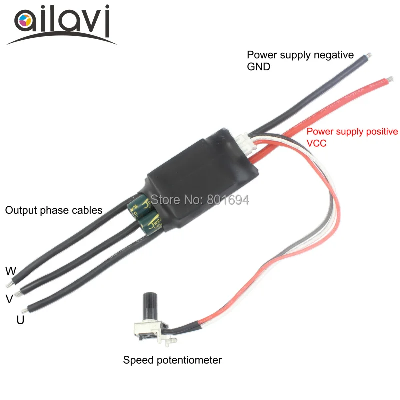 Потенциометр 6,5-24V12V 12A Кнопка трехфазный бесщеточный привод 0-5 в PLC контроллер вращения BLDC бесщеточный ESC газовый насос вентилятор