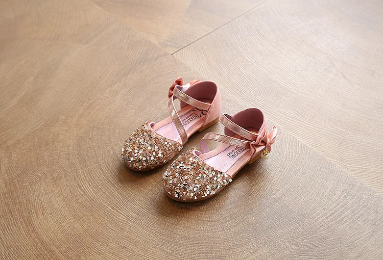 Обувь для маленьких девочек со стразами и блестками принцессы 2018 новые детские свадебные сандалии детские сандалии Весна/Лето